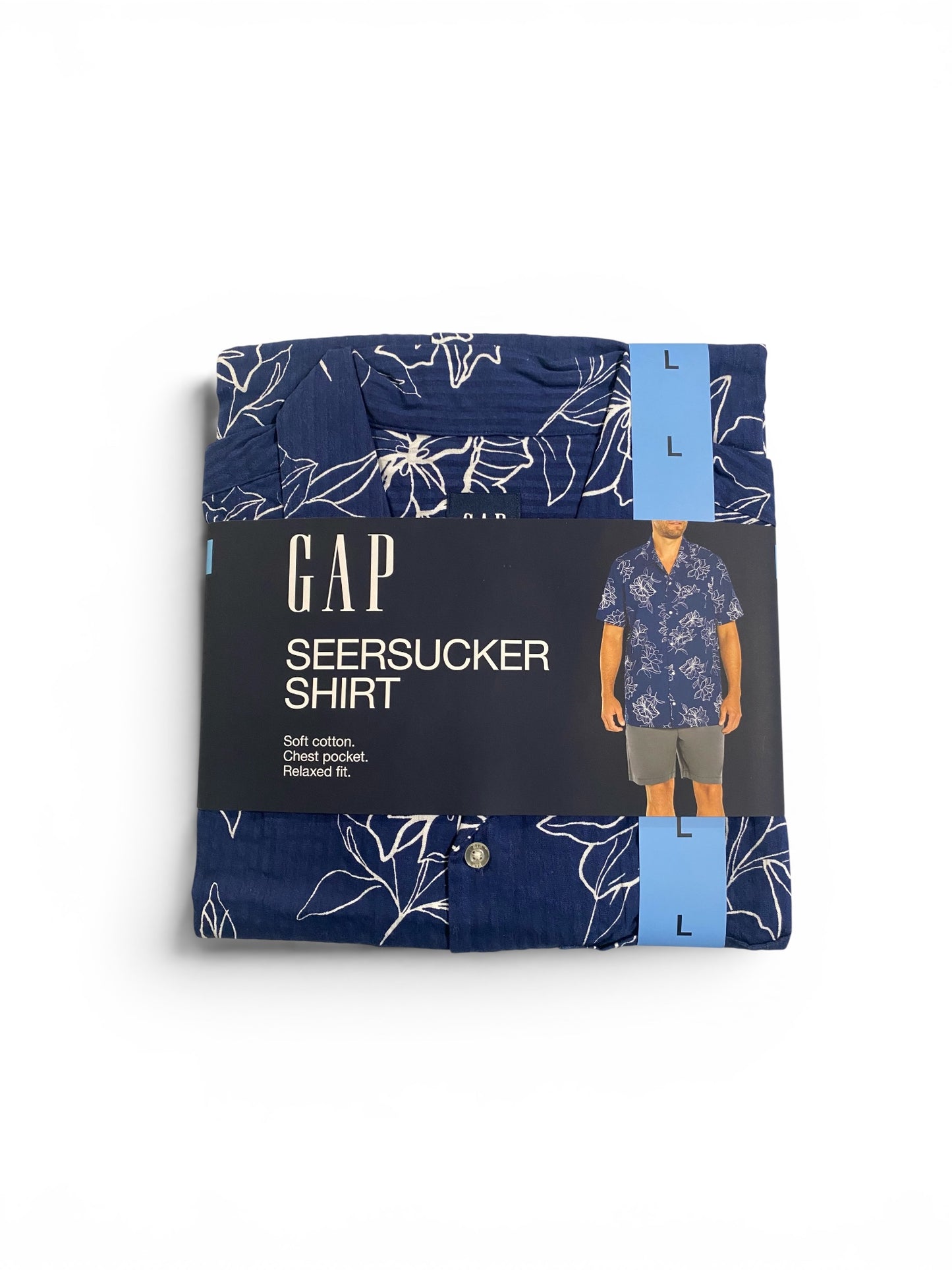 GAP Relaxed Fit Seersucker Button Down Shirt